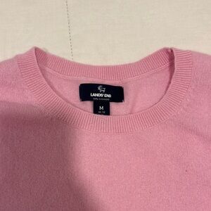 Lands' End Soft Pink Cashmere Pullover